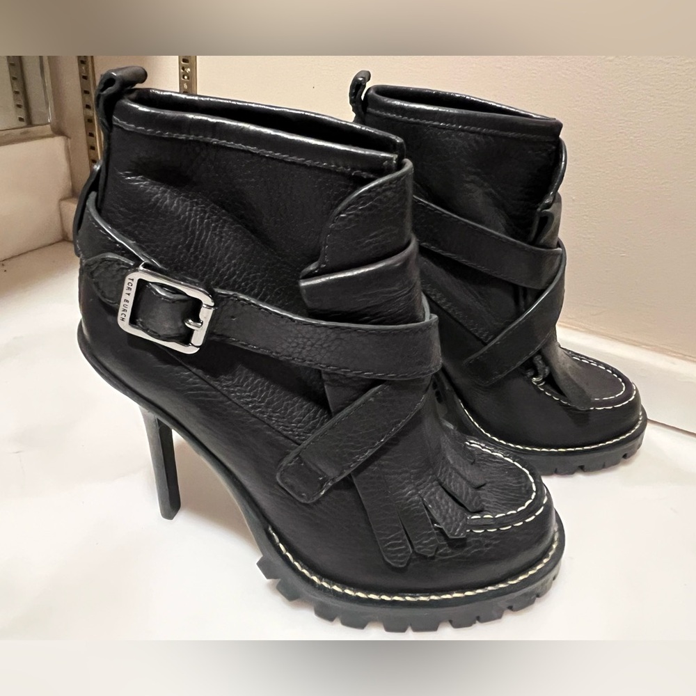 NEW! TORY BURCH “Lyle” Stiletto Heel Boots, Size 7.5
